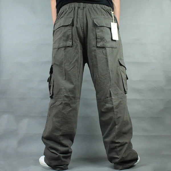 Wide Leg Hip Hop Pants Men Loose Outdoor Cotton Harem Trousers Cargo Pants Loose Baggy Trouser Streetwear  Joggers Pant Good Vibrations