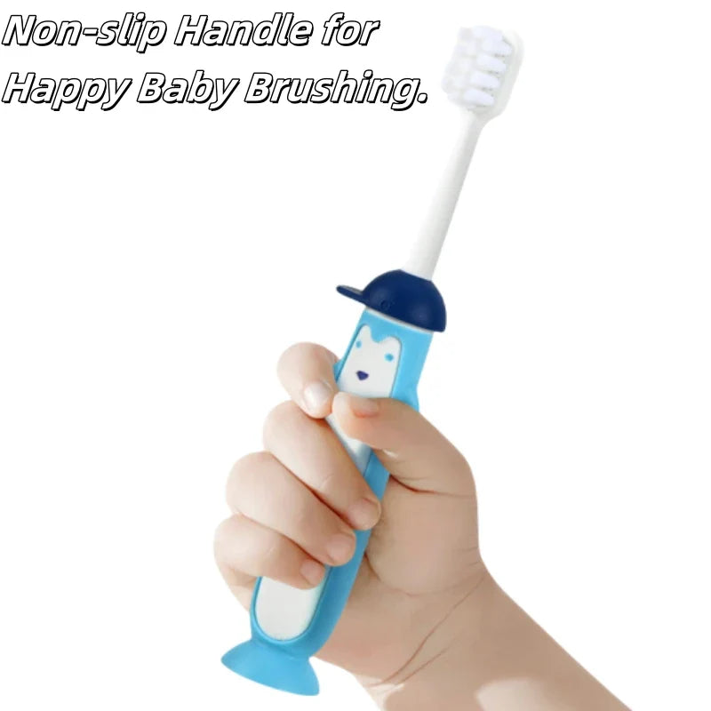 Wholesale Animal Shape Soft Bristle Suction Cup Kid Toothbrush Cartoon Small Head Child Tooth Brush for Baby Use Good Vibrations