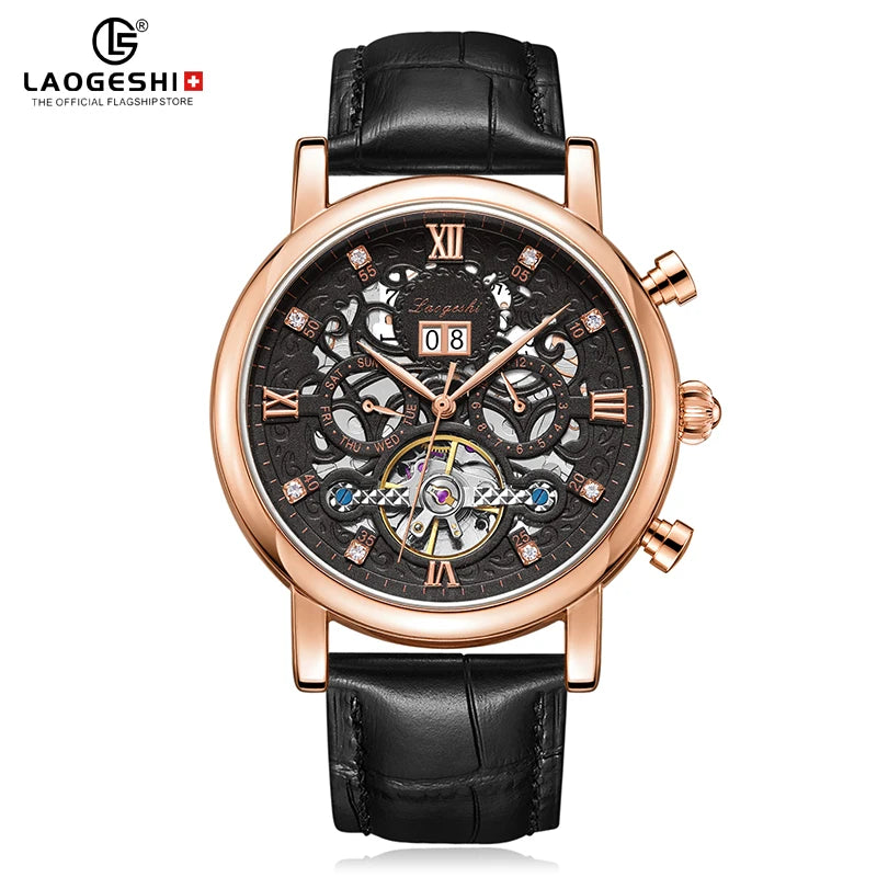 Automatic Watch Custom Logo Man Glow in Dark Watch Calendar Skeleton for Mens Diamond Watches Golden Wrist Luxury Tourbillon Good Vibrations