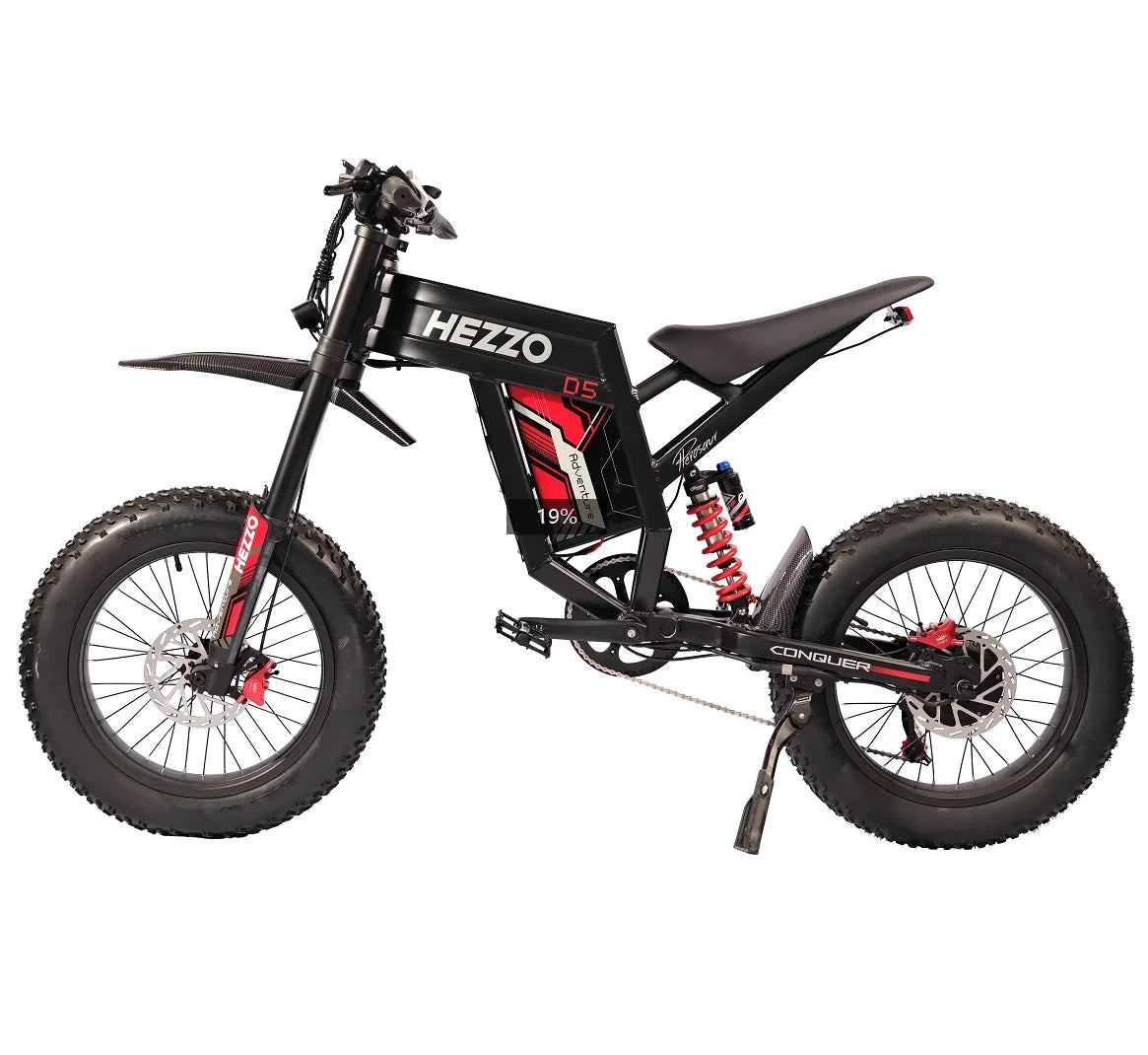 HEZZO Ebike D5 60V 3000W 20Inch Powerful Cross Motorbike 30Ah 70KM/H 160Nm 120Km Dirtb Bike Electric Bike EU UK US Warehouse Good Vibrations