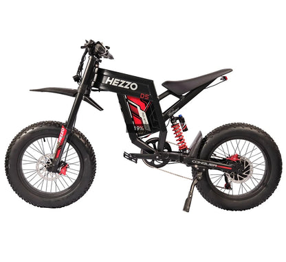 HEZZO Ebike D5 60V 3000W 20Inch Powerful Cross Motorbike 30Ah 70KM/H 160Nm 120Km Dirtb Bike Electric Bike EU UK US Warehouse Good Vibrations