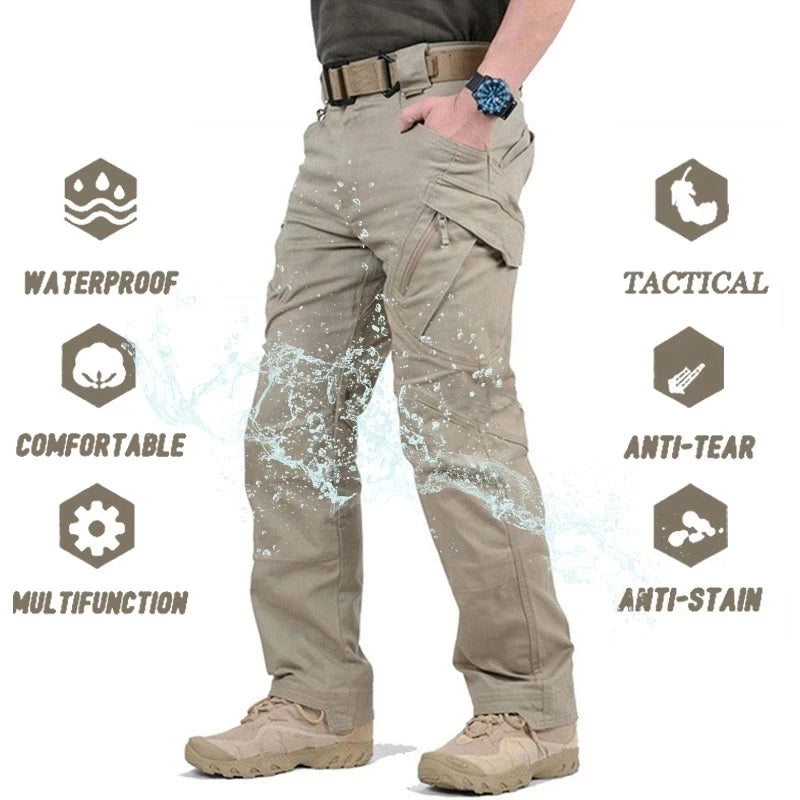 IX9 City Outdoors Tactical Pants Men Combat  Pants Casual Men Hiking Pants Outdoors Trousers Cargo Waterproof Pants Good Vibrations