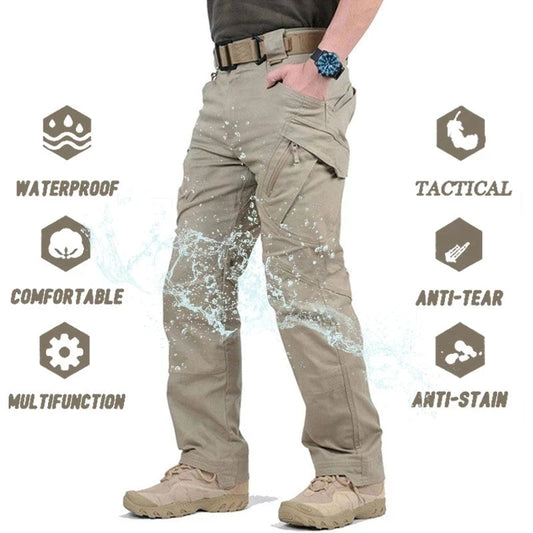 IX9 City Outdoors Tactical Pants Men Combat  Pants Casual Men Hiking Pants Outdoors Trousers Cargo Waterproof Pants Good Vibrations