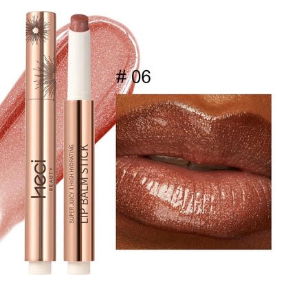 4g Heci Herbal Lip Butter Cream Stick Cream Press Type Super Juicy Mineral Lipstick Tinted Lip Moisturizer Shimmer Lip Stick Good Vibrations