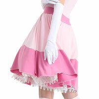 Deluxe Adult Princess Peach Costume Women Princess Peach Super Brothers Bros Party Cosplay Halloween Costumes Good Vibrations