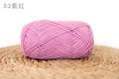 Factory Wholesale Recycled Baby Cotton Yarn 4 Strands of Milk Yarn Bag for Doll Clothes Hand-Knitted High Tenacity for Weaving Good Vibrations