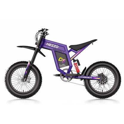 HEZZO Ebike D5 60V 3000W 20Inch Powerful Cross Motorbike 30Ah 70KM/H 160Nm 120Km Dirtb Bike Electric Bike EU UK US Warehouse Good Vibrations
