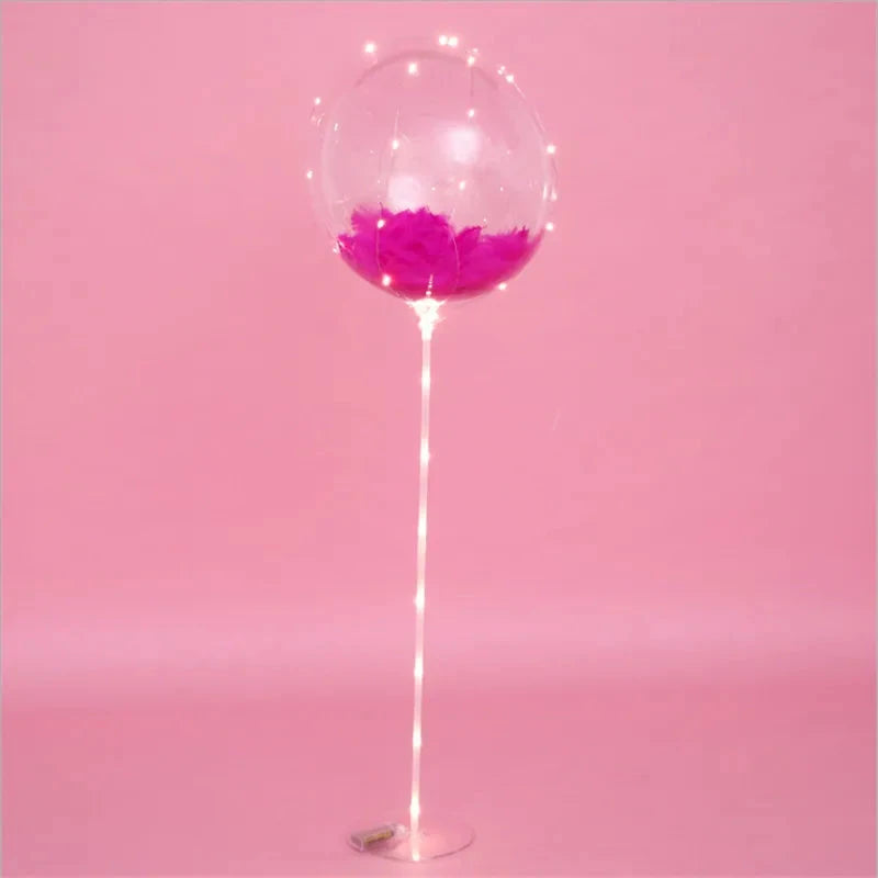 DIY Wedding Decoration Children's Birthday  Helium  Bobo Feather Transparent PVC Balloon Party Anniversary Good Vibrations