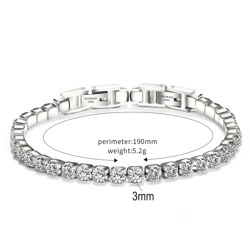 Fashion Jewelry Woman Bracelet Wristband Crystal Bracelets Gifts Jewelry Accessories Stainless Steel Fantastic Wristlet Trinket Good Vibrations