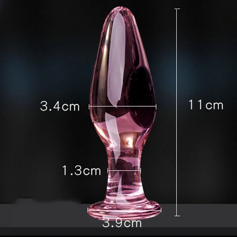 Candiway Exquisite Pink Crystal Glass Anal Plug Adult Masturbation Products Prostate Massager Erotic Toys For Couple (5 Styles) Good Vibrations Adult Super Store