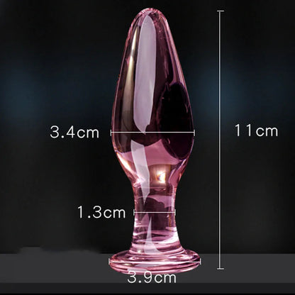 Candiway Exquisite Pink Crystal Glass Anal Plug Adult Masturbation Products Prostate Massager Erotic Toys For Couple (5 Styles) Good Vibrations Adult Super Store