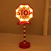 New Year Santa Claus Led Road Sign Light Tabletop Decoration for Home Christmas Ornaments Luce De Navidade Good Vibrations