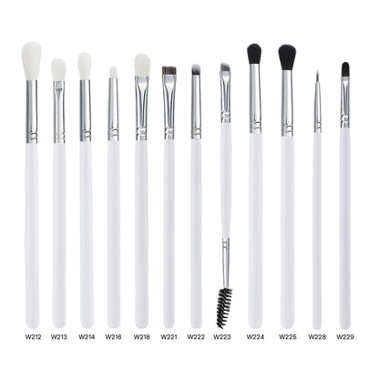 HMU White Woold Handle High Quality Professional 12pcs/20pcs Makeup Blending Eye Shadow Makeup Brush Set Good Vibrations