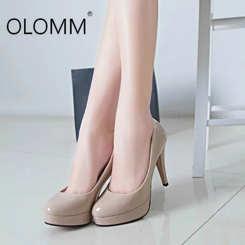 Femmes Hauts Talons Women Fashion Classic High Heel Shoes Lady Office Grey High Heel Shoes Female Pumps Wedding Shoes 34-42 Good Vibrations