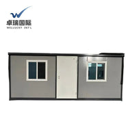 WELLUCKY 20ft Prefab Flat Pack Modular Home Prefab Container Home Sustainable Mobile Insulated Fireproof Container House Good Vibrations