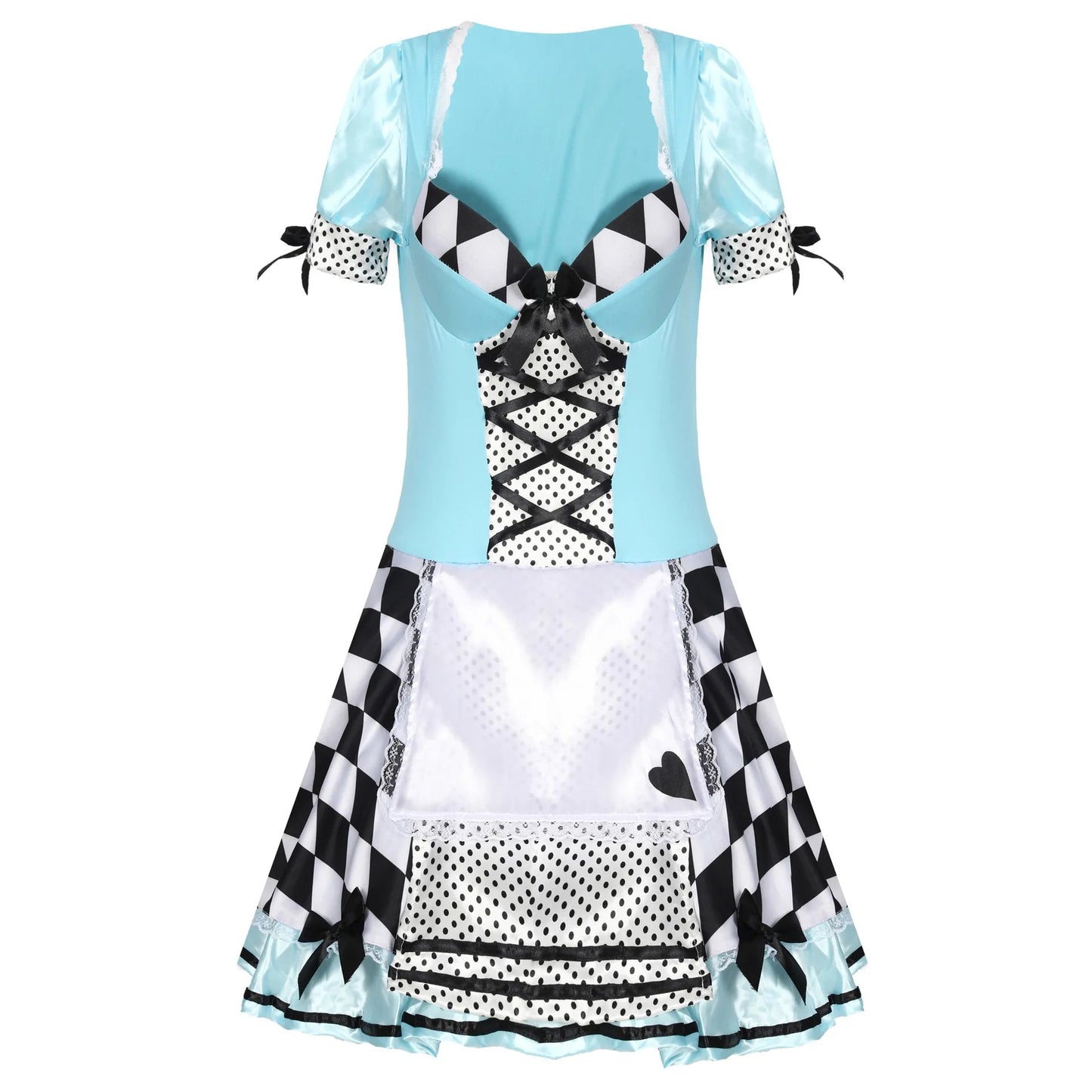 Women Adult Costume Cosplay Dress Fantasy Party Blue Sweet Lolita Maid Halloween Costumes Good Vibrations