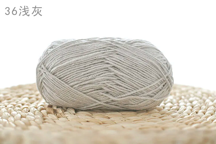 Factory Wholesale Recycled Baby Cotton Yarn 4 Strands of Milk Yarn Bag for Doll Clothes Hand-Knitted High Tenacity for Weaving Good Vibrations