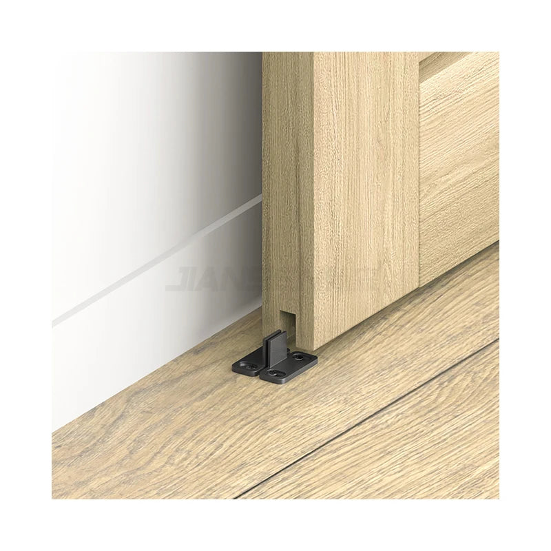 Wholesale Black Adjustable Carbon Steel Stay Roller Hardware Furniture Hardware Floor Guide Barn Door Guide for Bottom Good Vibrations