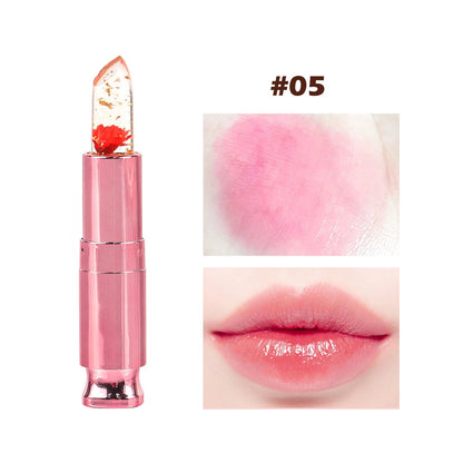 Transparent Long Lasting Moisturizing Flower Lip Stick Lip Care Makeup Cosmetic Jelly Lipsticks Lip Balm Good Vibrations