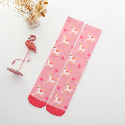 toddler child high knee Socks Three-dimensional cute Cartoon fox cat unicorn Cotton Over knee kids baby girls Sock Spring Autumn Good Vibrations