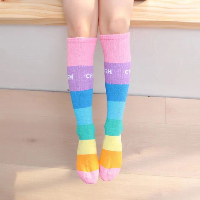 toddler child high knee Socks Three-dimensional cute Cartoon fox cat unicorn Cotton Over knee kids baby girls Sock Spring Autumn Good Vibrations