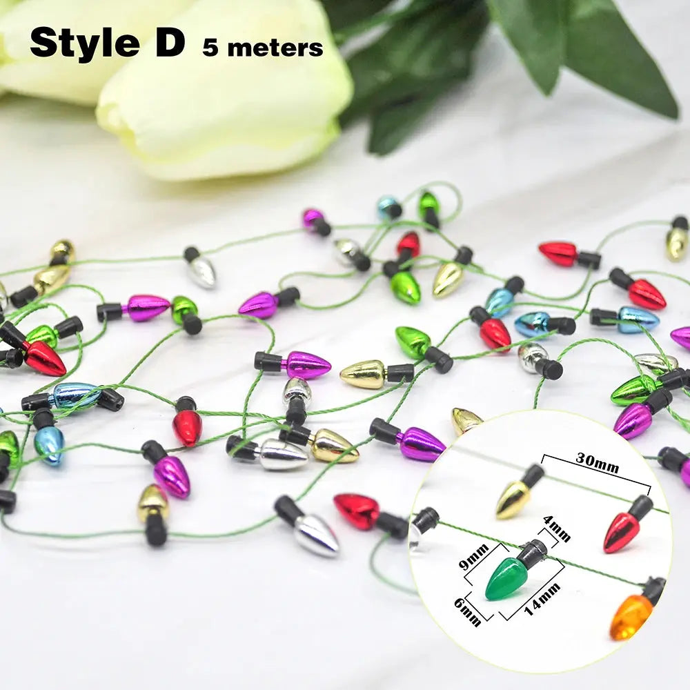 5M Christmas tree DIY Bulbs Garland Christmas Ornaments Home Decoration Xmas wreath Ornaments Christmas Party Decorations Good Vibrations