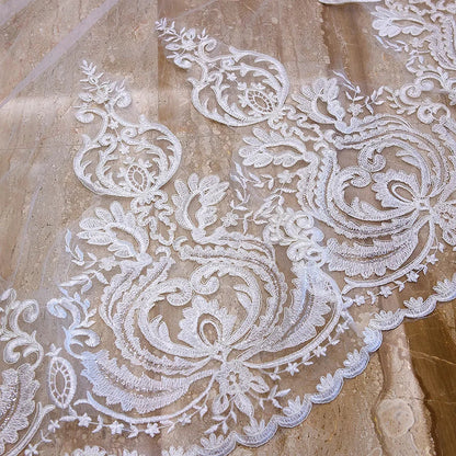 New Arrivals Appliques Lace Veil New Bride Wedding Dress Accessories 3 Meters Long Trailing Soft Veil Good Vibrations