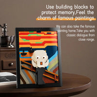 New Arrival Van Gogh's Starry Night 3D Painting Micro Blocks Montessori Toy Kids Artwork Frame for Home Decor Good Vibrations