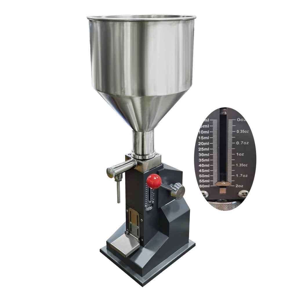 A03 Hand Operated Filling Machine Manual Cosmetic Paste Sausage Lip Gloss Cream Liquid Filling Supply Good Vibrations