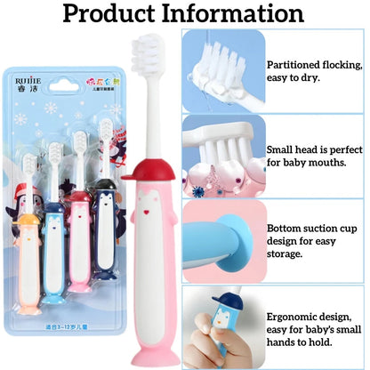 Wholesale Animal Shape Soft Bristle Suction Cup Kid Toothbrush Cartoon Small Head Child Tooth Brush for Baby Use Good Vibrations