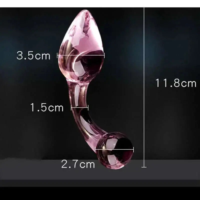 Candiway Exquisite Pink Crystal Glass Anal Plug Adult Masturbation Products Prostate Massager Erotic Toys For Couple (5 Styles) GOOD Vibrations