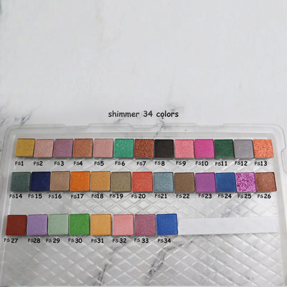 Customizable High Pigment Eye Shadow Palette Square Pan Glitter Makeup Waterproof Matte Finish Daily Use Powder Form Good Vibrations