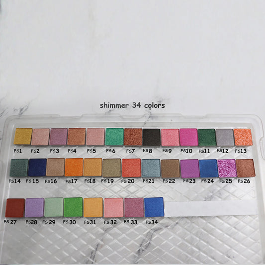 Customizable High Pigment Eye Shadow Palette Square Pan Glitter Makeup Waterproof Matte Finish Daily Use Powder Form Good Vibrations