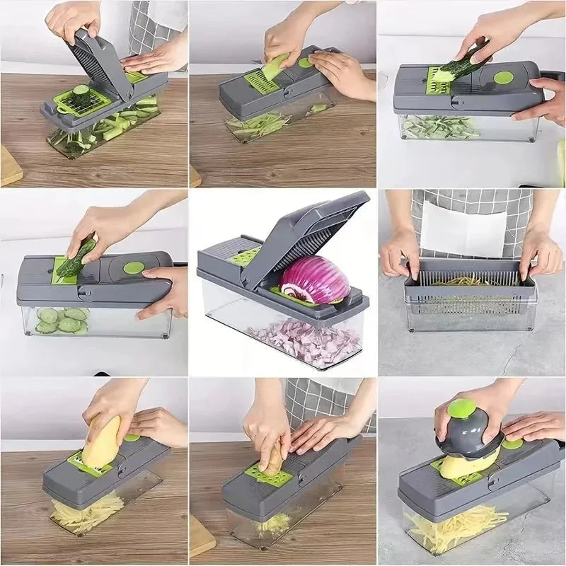 Kitchen Gadgets Rts Discount 8-blaeds Mandolin Manual Onion Veggie Chopper Dicer Kitchen Slicer Multifunctional Vegetable Cutter Good Vibrations