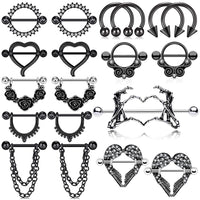 10 Style 14G Nipple Rings Nipplering for Women Straight Tongue Rings Barbell Nipple Rings Piercing Jewelry Good Vibrations Adult Super Store