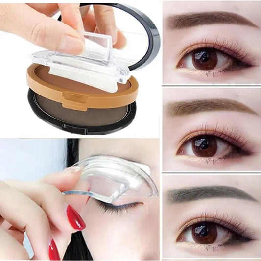 Eyebrow Shadow Set Eyebrow Powder Seal Waterproof Eyebrow Stamp Natural Shape Brow Stamp Powder Quick Makeup Kit Set Good Vibrations