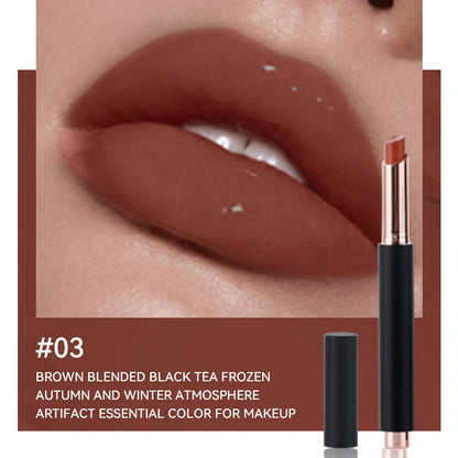 Custom Private Label Press Glossy Lip Stick Hydrating Moisturizing Plumping Vegan Non-drying Lipstick Nourishing Lip Stain Good Vibrations