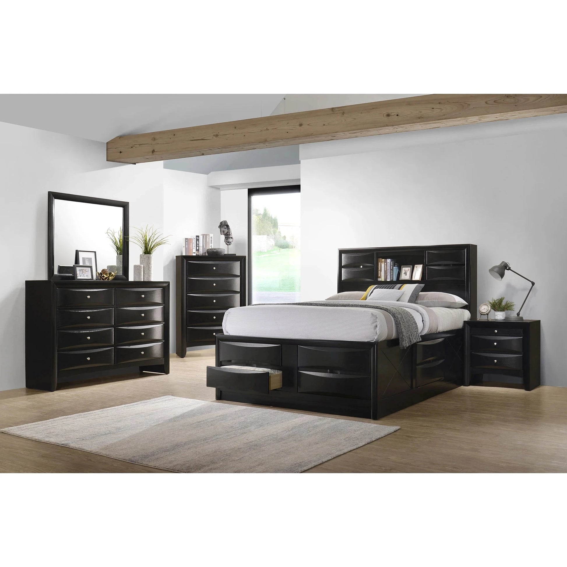 Luxury Modern Minimalist Double Bed and Bedroom Furniture Set King Sizes Simple Frame in Wood for Home Apartments Hotels Good Vibrations