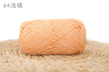 Factory Wholesale Recycled Baby Cotton Yarn 4 Strands of Milk Yarn Bag for Doll Clothes Hand-Knitted High Tenacity for Weaving Good Vibrations