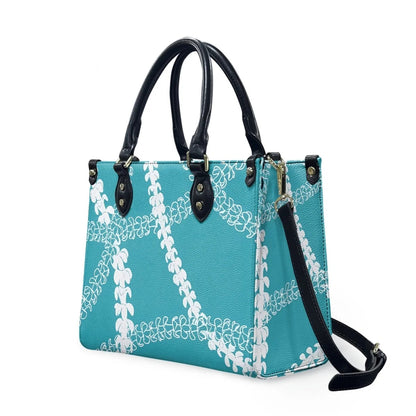 Customized Luxury Leather Women Handbag Hawaii Tribal Polynesian Tattoo Print Pu Leather Purse Shoulder Bag Lightweight Tote Bag Good Vibrations