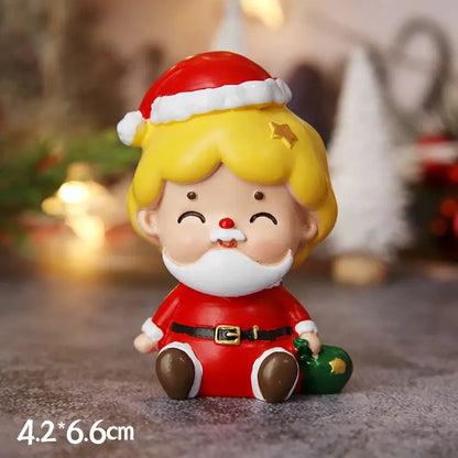 Christmas Cake Toppers Resin Santa Claus Cake Decor Xmas Tree Cupcake Dec Merry Christmas Decor For Home Happy new Year Gifts Good Vibrations