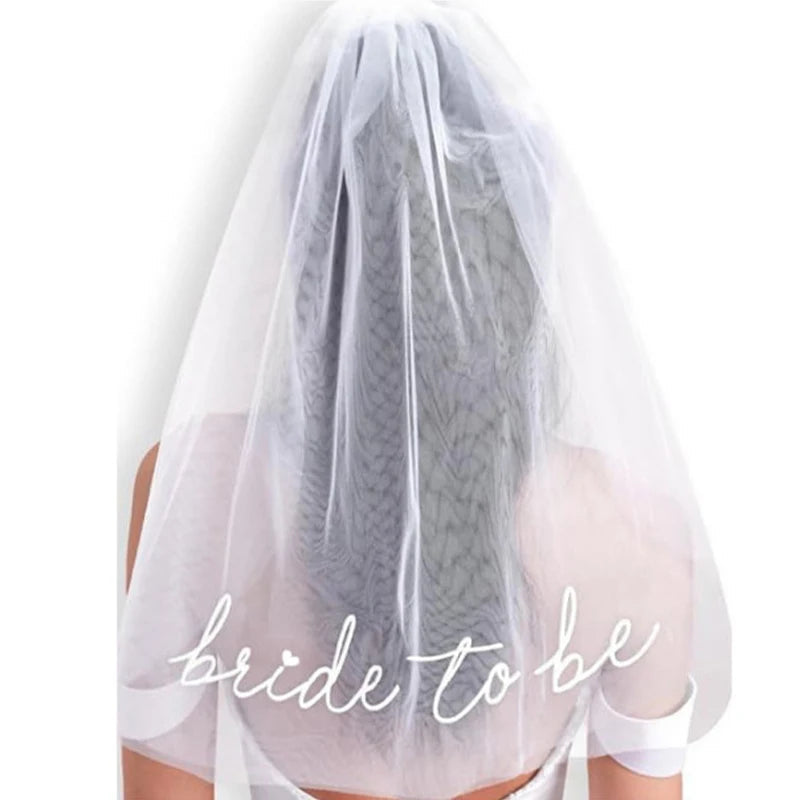 Diamond Letter Headband Bride to Be Sash Veil for Women Wedding Party Bridal Shower Gift WB019 Good Vibrations