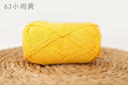 Factory Wholesale Recycled Baby Cotton Yarn 4 Strands of Milk Yarn Bag for Doll Clothes Hand-Knitted High Tenacity for Weaving Good Vibrations