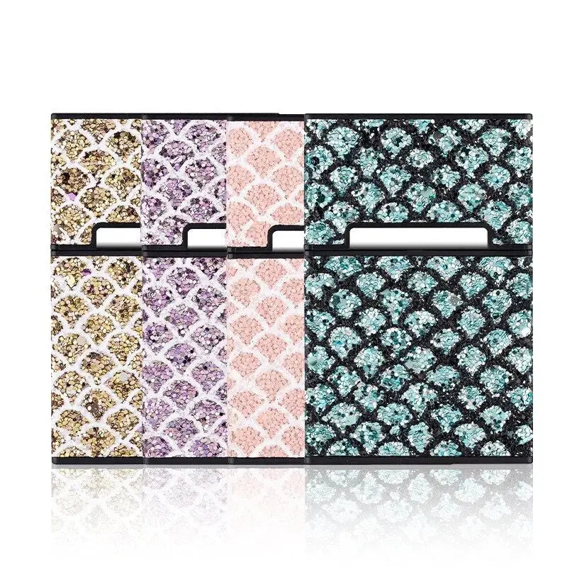 Colorful luxury Kacone cigarette holder boxes for women, 20-piece capacity, PU material.