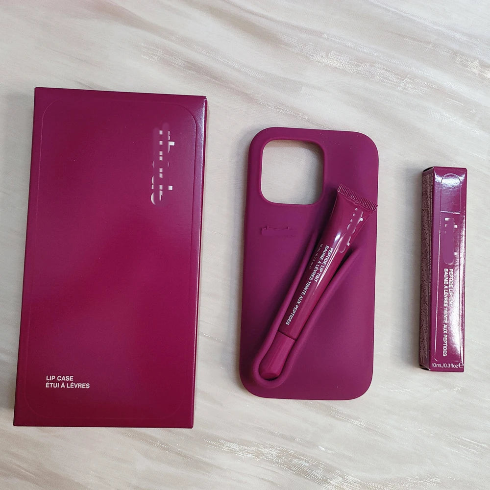 Original Quality Lipstick DIY Make-up Rhod Soft Case for iPhone 16 15 14 13 12 Pro Max with Lip Gloss Holder Ins Hot Cover Good Vibrations
