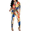 Wholesale Two Piece Set Women Outfits Office Ladies Long Sleeve Print Shirt and Long Pants 2 Piece Casual Pants Set Good Vibrations