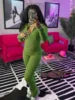 Custom 2 Piece Set Women Outfits Zipper Top and Flare Pants 2 Piece Sets Casual Two Piece Jogger Set Womens Fall Winter Clothing Good Vibrations