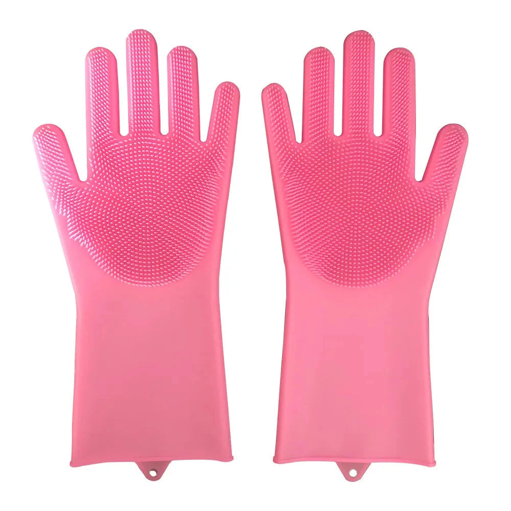 Food Grade Household Cleaning Kitchen Gadgets Scrubber Kitchen Silicone Gloves Dishwashing Good Vibrations