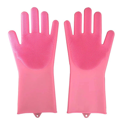 Food Grade Household Cleaning Kitchen Gadgets Scrubber Kitchen Silicone Gloves Dishwashing Good Vibrations