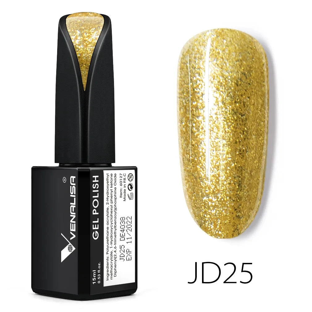 Venalisa 15ml Nail Art Gel Polish for Nails French Tip Manicure Gel Varnish Enamel Lacquer Color OEM Logo UV LED Nail Gel Polish Good Vibrations